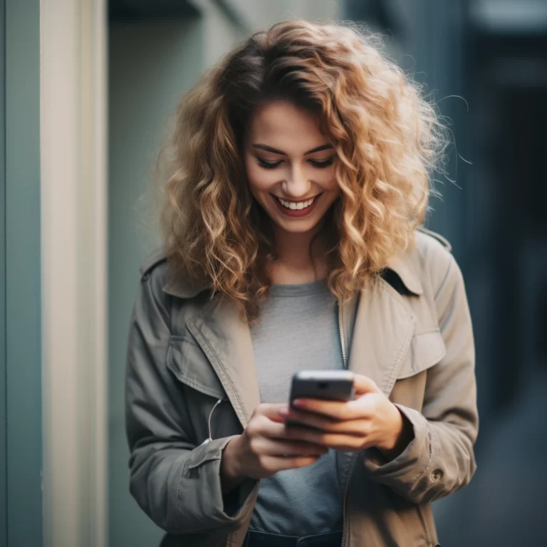 Woman phone